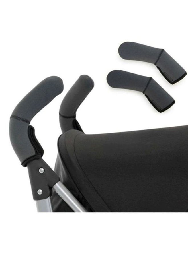 Hauck Handle Me 2 Pushchair Handgrip Cover, Neoprene Baby Pram Protector Sleeves, Universal Fit for Separate Handles, Soft and Durable, Easy to Attach with Velcro, Tear-Resistant, Washable, Grey - Image 2