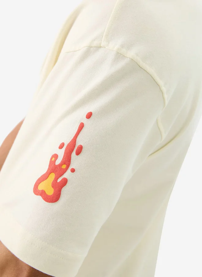 The Souled Store  The Souled Store Acid Drip Oversized Printed T-Shirt for Men  | Best Price UAE
