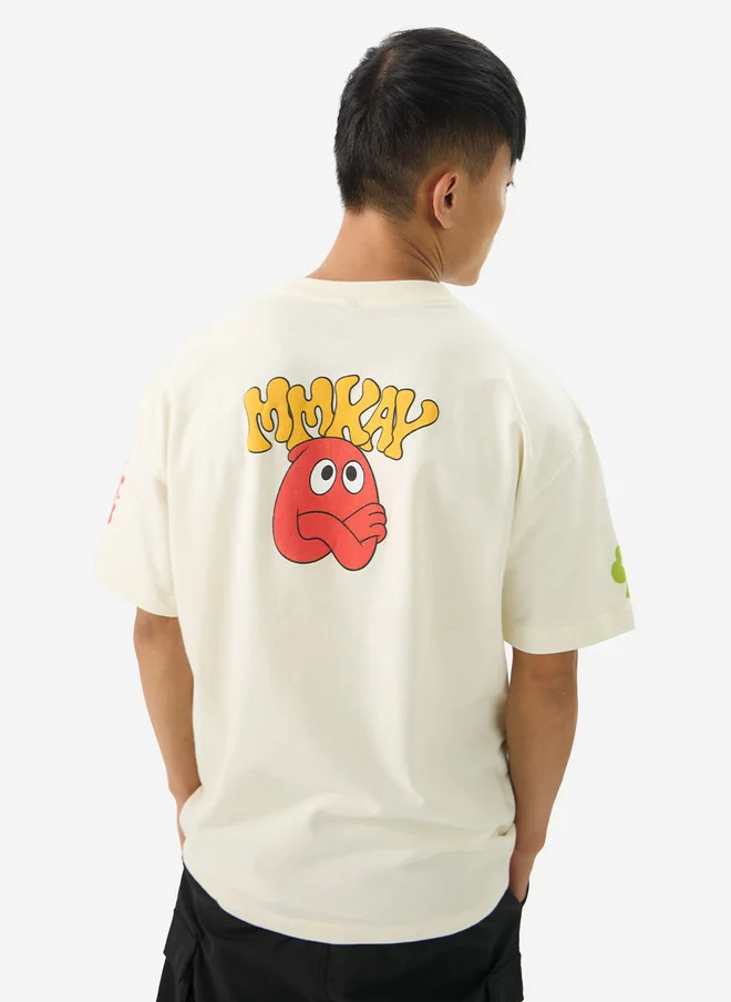 The Souled Store  The Souled Store Acid Drip Oversized Printed T-Shirt for Men  | Best Price UAE