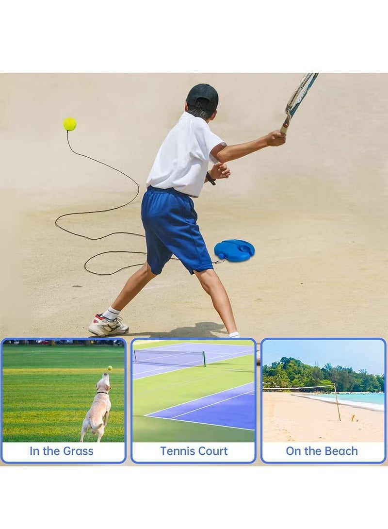 Cuken Tennis Trainer Rebound Ball With String Balls Solo Tennis Training Equipment for Self Pracitce Portable Tennis Training Tool Tennis Rebounder Kit Suitable for Beginners Sport Exercis  - Image 3