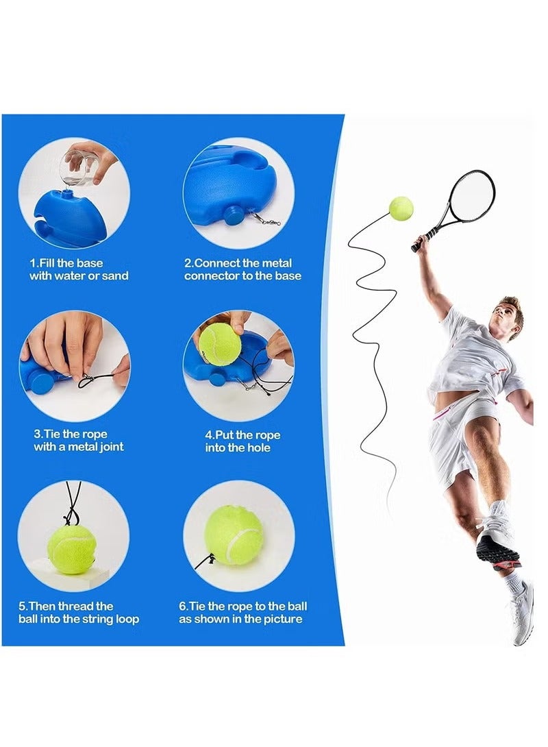 Cuken Tennis Trainer Rebound Ball With String Balls Solo Tennis Training Equipment for Self Pracitce Portable Tennis Training Tool Tennis Rebounder Kit Suitable for Beginners Sport Exercis  - Image 4