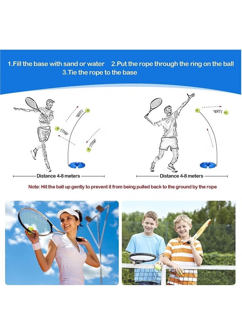 Cuken Tennis Trainer Rebound Ball With String Balls Solo Tennis Training Equipment for Self Pracitce Portable Tennis Training Tool Tennis Rebounder Kit Suitable for Beginners Sport Exercis  - Image 5