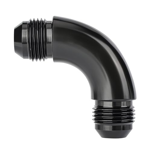 EVIL ENERGY 8AN Male to 8AN Male 90 Degree One Piece Full Flow Swivel Coupler Union Fitting Adapter Aluminum - Image 1