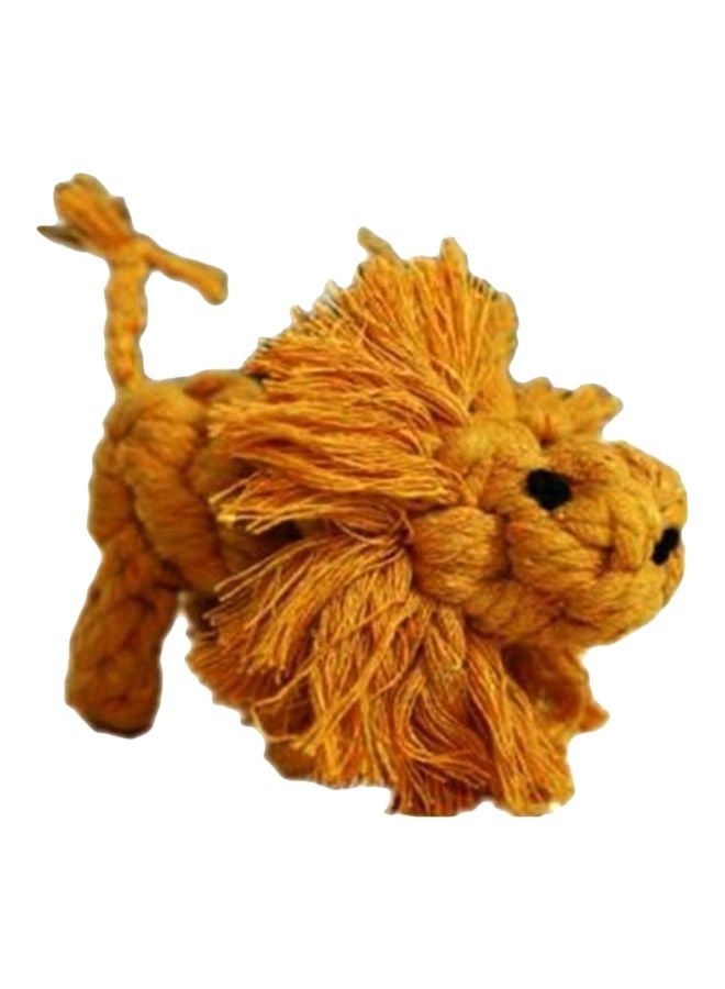 Handwoven Lion Toy Brown 20x8cm - Image 1