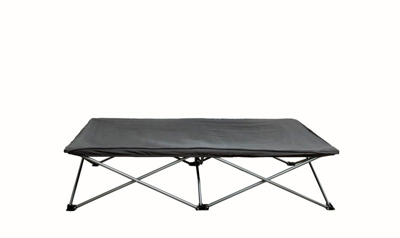 Regalo Extra Long My Cot Portable Toddler Bed - Gray 54x28x12 Inch - Image 1