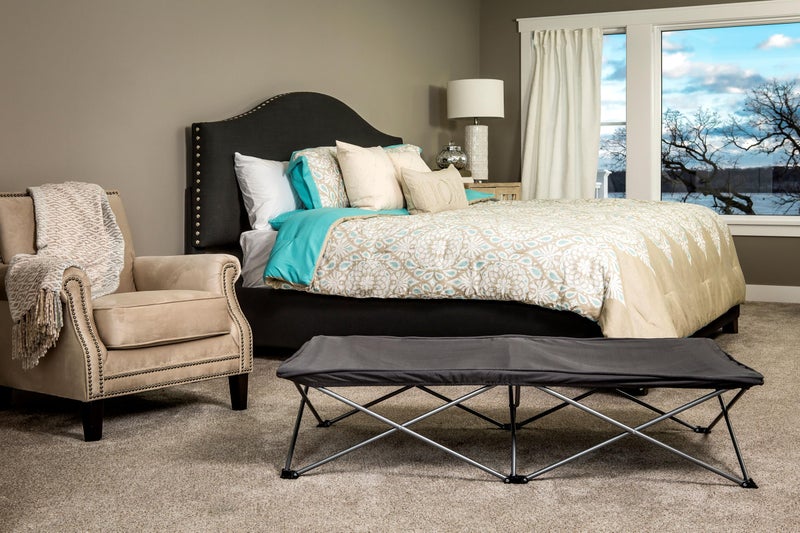 Regalo Extra Long My Cot Portable Toddler Bed - Gray 54x28x12 Inch - Image 4