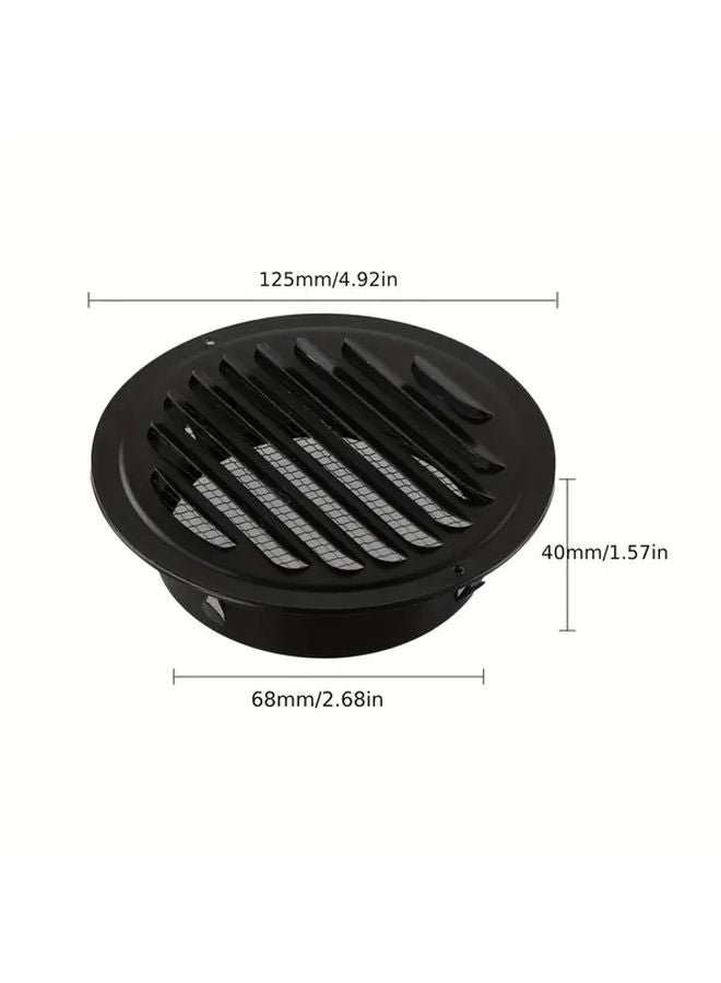 5.91 Inch Sleek Black Stainless Steel Vent Grille Wall Mounted For Outdoor Drainage - Image 4