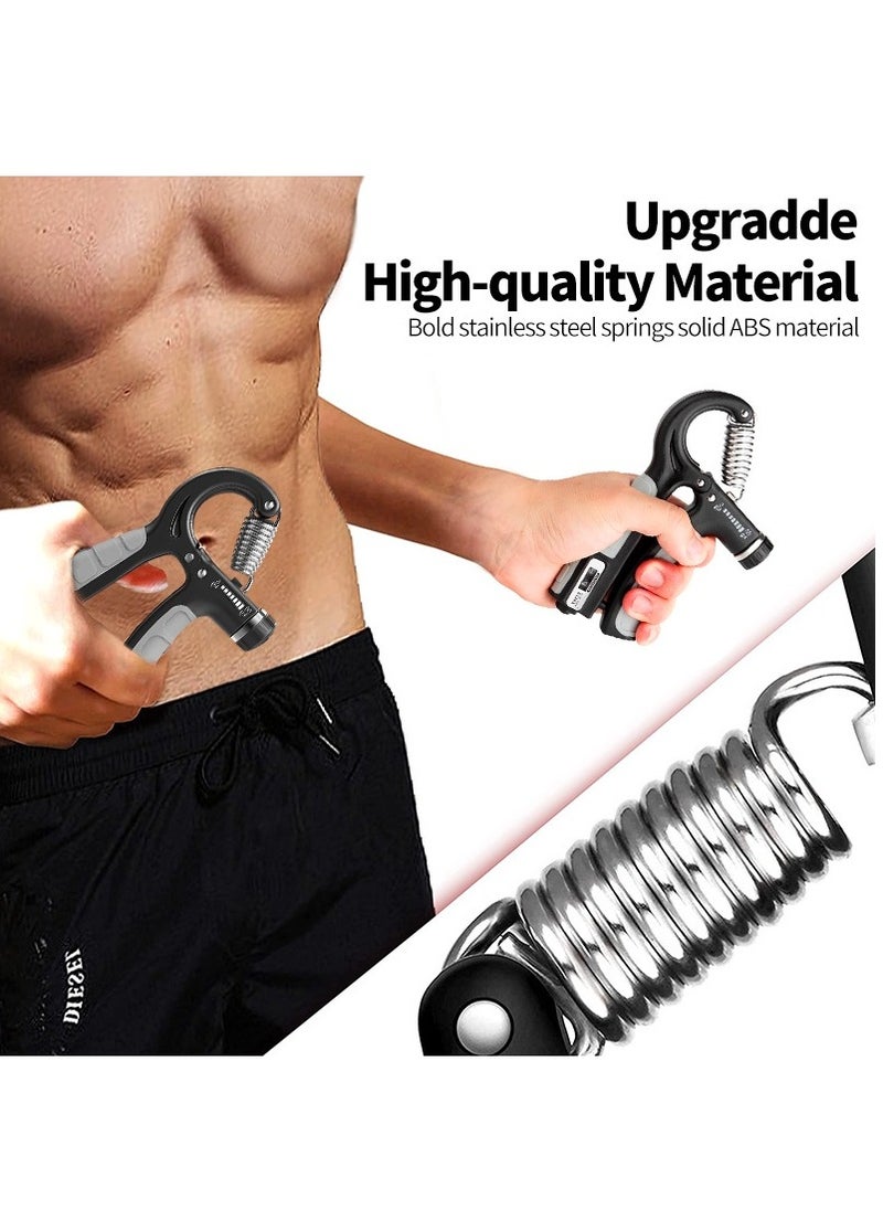 Generic - Hand Grip Strengthener, Adjustable Resistance 5-60 kg, Grip Strength Trainer for Muscle Building and Injury Recovery in Athletes, Countable up to two digits, Adjustable to zero, Black - Image 1