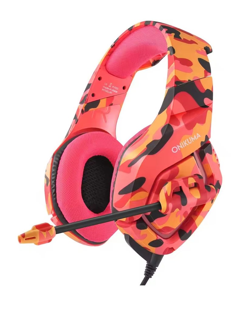 Onikuma K18 Gameing Headphone  Pink - Image 2