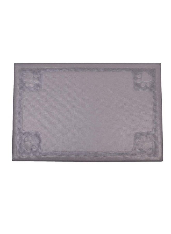 Darkyazi Pet Feeding Mat Large For Dogs And Cats,24"×16" Flexible And Easy To Clean Feeding Mat,Best For Non Slip Waterproof Feeding Mat. (Grey)  - Image 3
