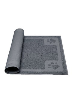 Pet Feeding Mat Large For Dogs And Cats,24"×16" Flexible And Easy To Clean Feeding Mat,Best For Non Slip Waterproof Feeding Mat. (Grey)