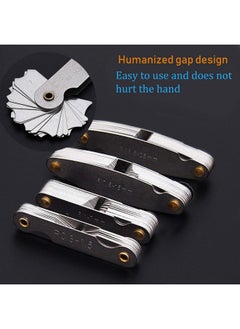 Together-life 5Pcs Stainless Steel Radius Gauge, Portable Concave Convex External Internal Arc Measuring Tool Radius Fillet Gauge Set R0.3-1.5/ R1-6.5/ R7-14.5/ R15-25/ R25-50  - Image 3