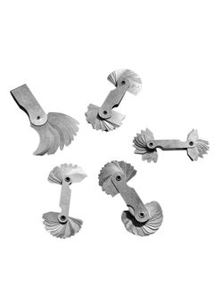 Together-life 5Pcs Stainless Steel Radius Gauge, Portable Concave Convex External Internal Arc Measuring Tool Radius Fillet Gauge Set R0.3-1.5/ R1-6.5/ R7-14.5/ R15-25/ R25-50  - Image 1
