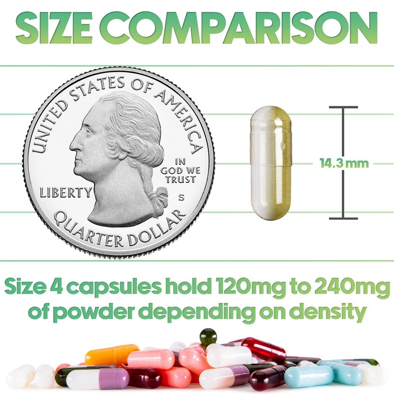 XPRS Nutra Size 4 Empty Capsules - 100 Count Small Clear Empty Gelatin Capsules - Empty Pill Capsules - DIY Capsule Filling - Bovine Pill Capsules Empty Gel Caps - Image 3