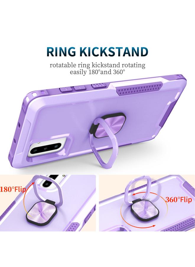 S-TOP Case For Samsung Galaxy Note10 3 in 1 PC + TPU Phone Case with Ring Holder - Image 5
