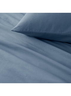 Comfort Spaces Comfort Spaces 100% Cotton Sheet Set Breathable, Lightweight, Soft with 12" Elastic Pocket Fits up to 14" Mattress, All Season Cozy Bedding, Matching Pillow Case, Twin XL Blue 3 Piece  - Image 3