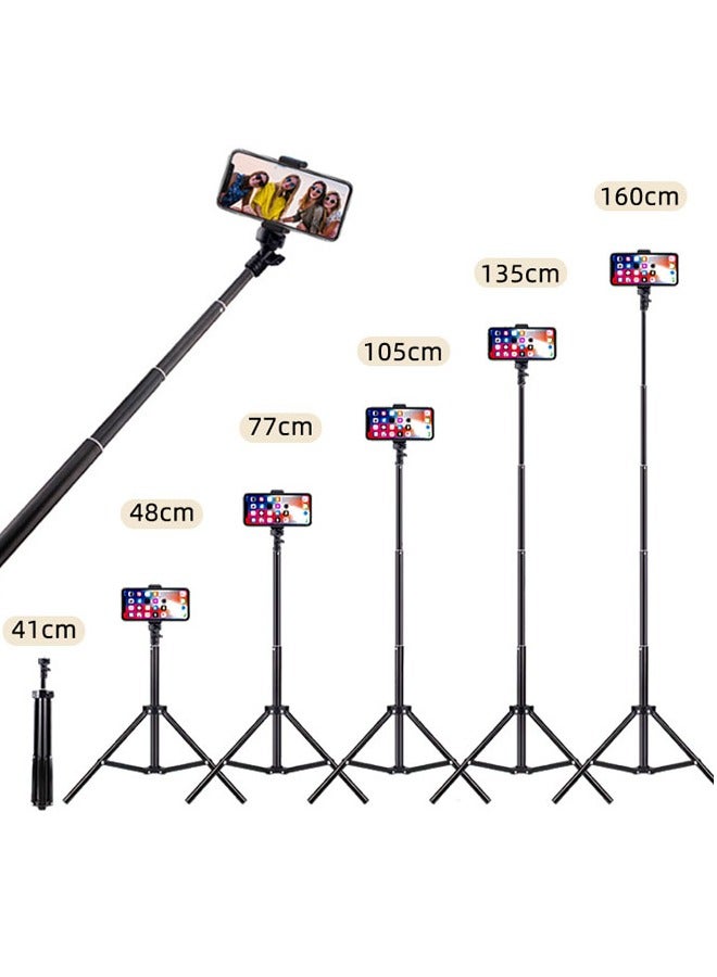 General Self-Timer Ring Light with Tripod Stand: 22 Color Modes, Stepless Dimming/Speed LED Ring Light (10 Inch RGB Single Light + Light Remote Control + 1.6m Folding Stand + Bluetooth + Desktop Floor).  - Image 2
