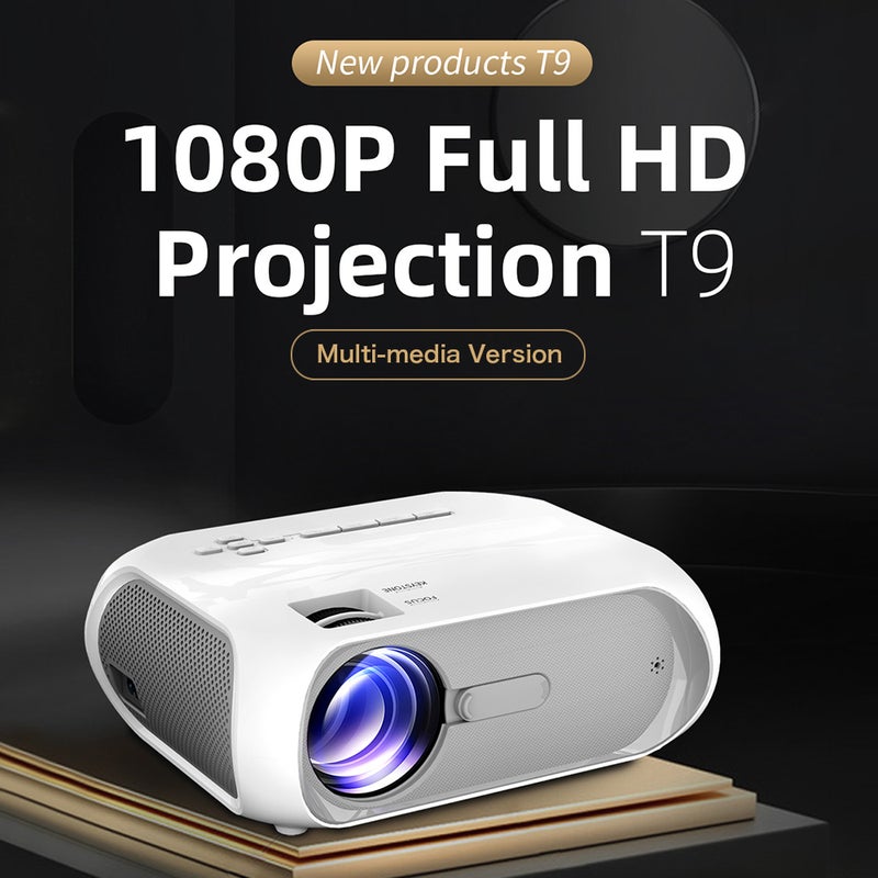 T9 Mini Projector 2022 Upgraded Portable Video-Projector, 5000 Lumens Multimedia Home Theater Portable Movie Outdoor Projector, Compatible with Full HD 1080P HDMI,VGA,USB,AV,Laptop - Image 2