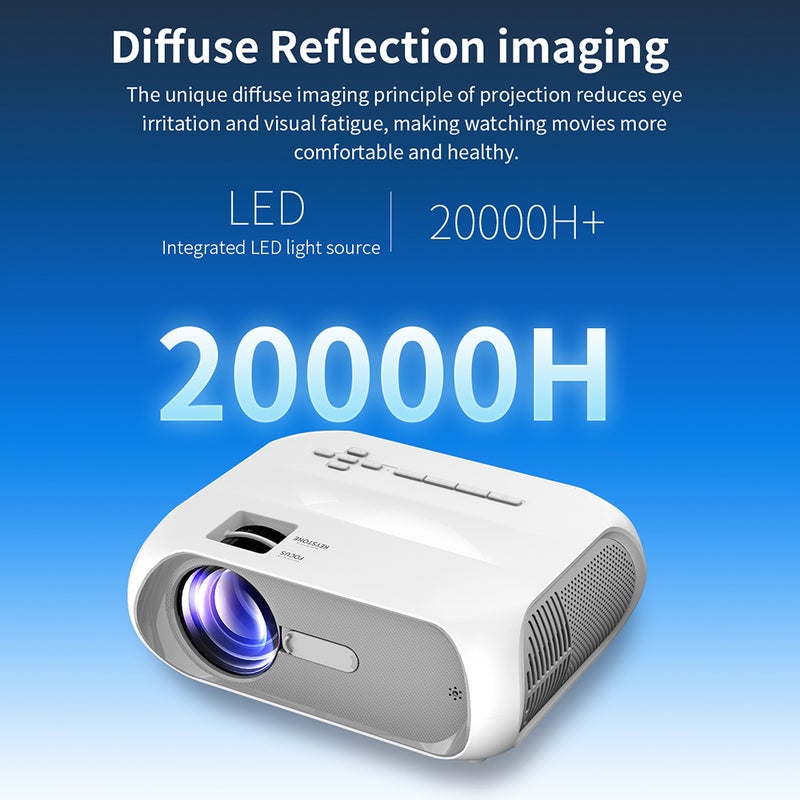 T9 Mini Projector 2022 Upgraded Portable Video-Projector, 5000 Lumens Multimedia Home Theater Portable Movie Outdoor Projector, Compatible with Full HD 1080P HDMI,VGA,USB,AV,Laptop - Image 5