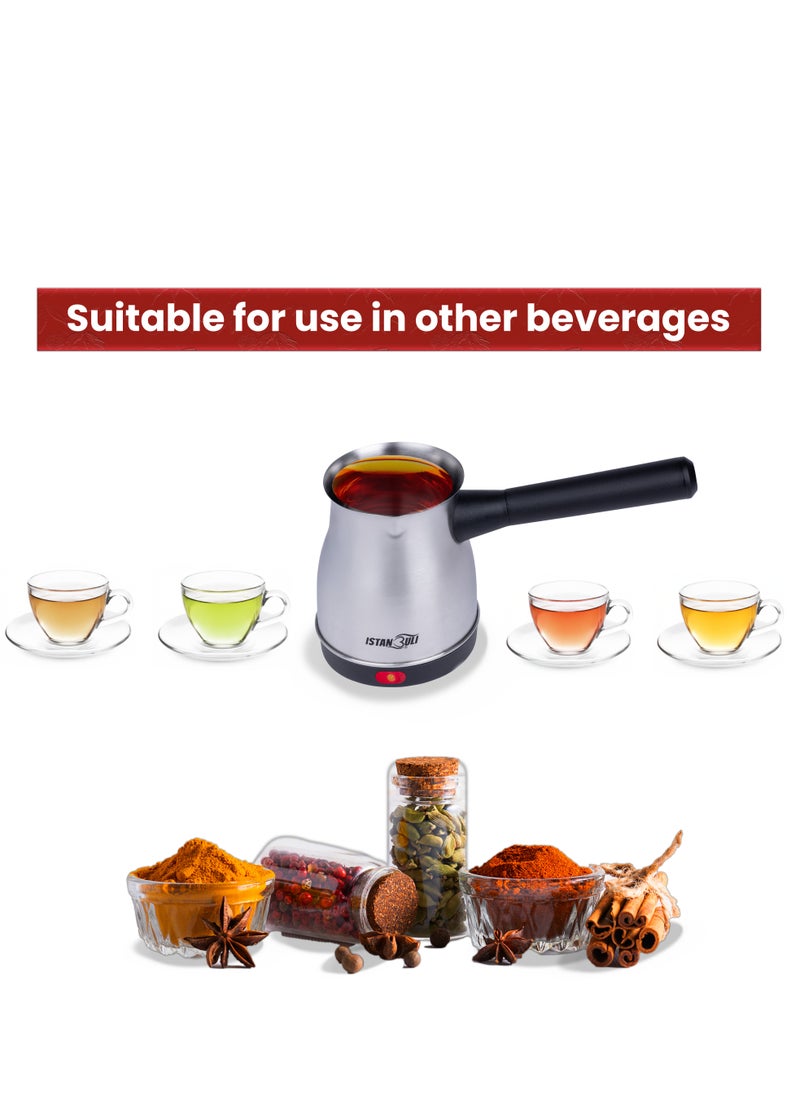 istanbuli istanbuli 800w stainless steel turkish coffee maker 360-degree rotation high quality food-grade material for healthy brewing perfect for home and office  - Image 3