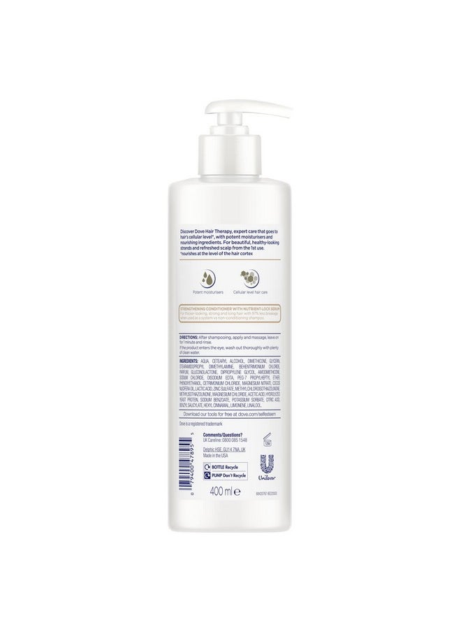 Dove Hair Therapy Conditioner For Damaged Hair Breakage Remedy Hair Conditioner With Nutrient-Lock Serum 13.5 Fl Oz  - Image 3