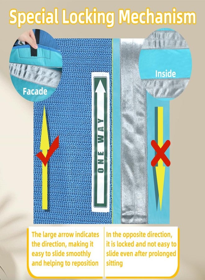 EHUCONELDEX One Way Transfer Support Cushion, Non Slip Tubular Pad for Fall Prevention in Chair & Wheelchair, Elderly/Disabled Assistance, 17"x17"(Blue-with Handles) - Image 2