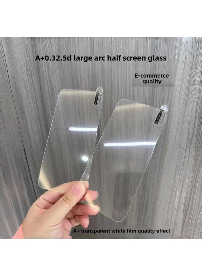 Applicable To Apple 16 Tempered Film Iphone15promax High Aluminum Anti-peep Film 14 Dust Mesh 13 Full Screen 12 Transparent-Color:LArge Arc A+ UltrA-cleAr Crown Rubber Tempered Film-Size:iPhone16plus (special Version Thick Glue) - Image 1