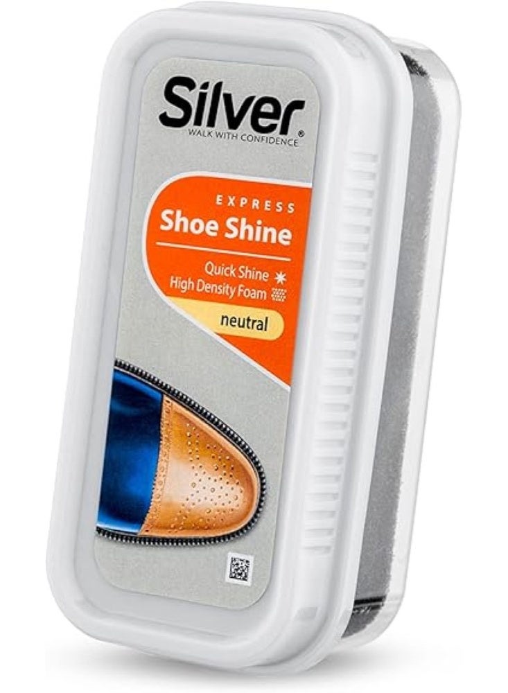 Silver Express Shoe Shine With High Density Foam Neutral - Image 1