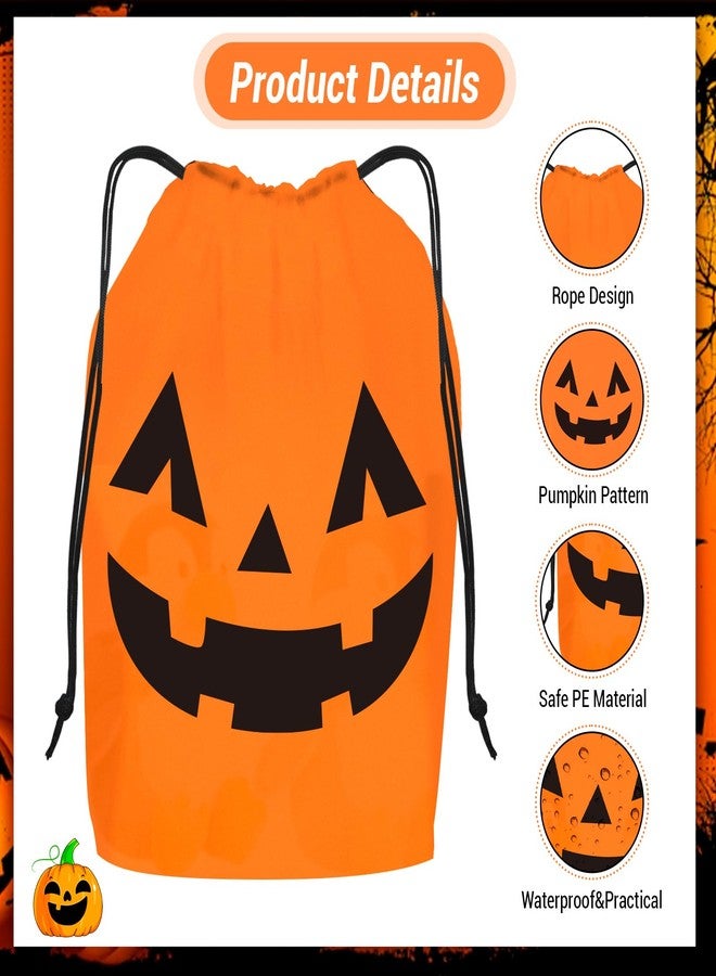 KERINGO 50 Pack Halloween Trick or Treat Party Favors Drawstring Party Favor Bags Translucent frosted Halloween Goodie Bags Gift Packaging Storage for Kids Boys Birthday Supplies 7.08 x 9.84 Inch - Image 3
