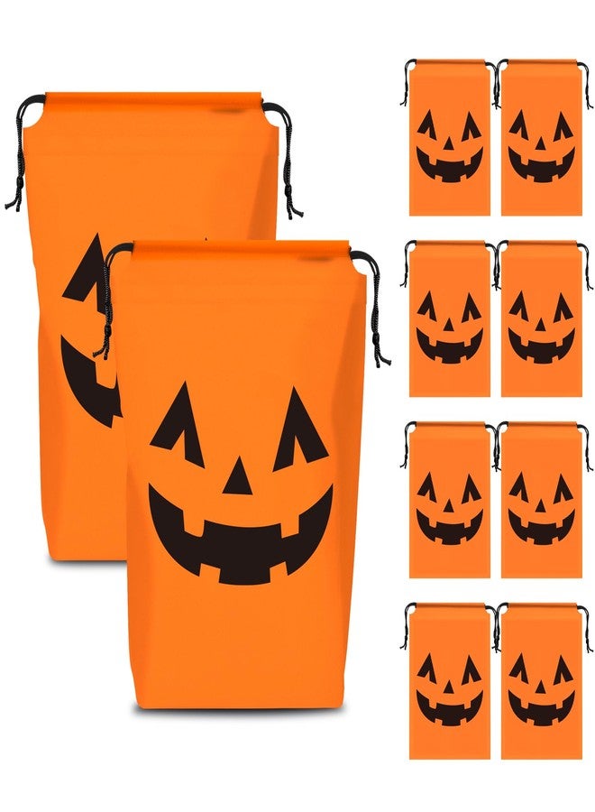 KERINGO 50 Pack Halloween Trick or Treat Party Favors Drawstring Party Favor Bags Translucent frosted Halloween Goodie Bags Gift Packaging Storage for Kids Boys Birthday Supplies 7.08 x 9.84 Inch - Image 1