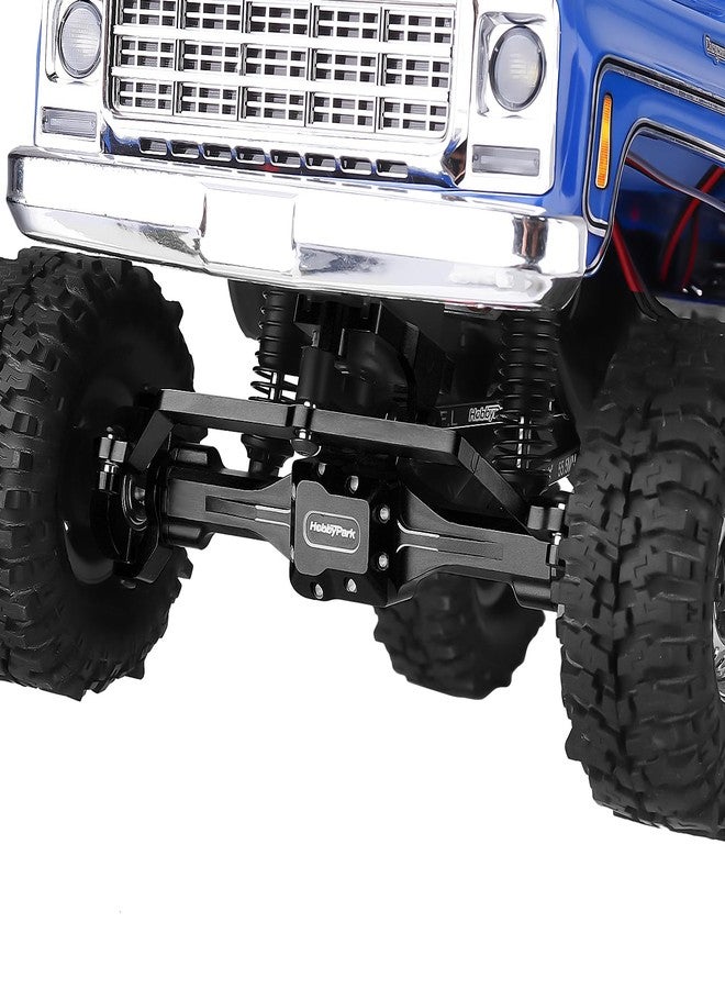HobbyPark +10mm Extended Portal Axle Complete Set with Servo Mount & Links Built-in Metal Steel Gears for 1/18 TRX4M Defender Bronco K10 F150 High Trail Upgrades, Front and Rear (Black) - Image 4