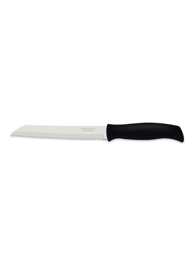 TRAMONTINA TRAMONTINA Bread Knife Athus – Premium Stainless Steel Blade for Perfect Slices, with Black Colour Handle, 8-Inch Size - Designed for High Performance and Durability, Ideal for Professional 