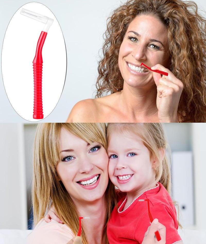 INIMAGINE 25 Pcs Dental Floss, Interdental Brush Ultra Tight Bristles Tooth Flossing Head Oral Dental Hygiene Brush Tooth Pick Flosser Toothpick Sticks For Teeth Oral Dental Care Brush Cleaning Tool - Image 4