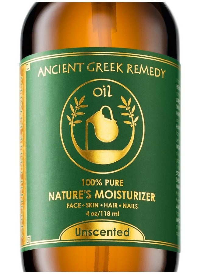 Ancient Greek Remedy Unscented Organic Face And Body Oil Made Of Olive Almond Jojoba Grapeseed Sunflower And Vitamin E Oil For Sensitive Dry Skin Hair Nails. Anti Aging Moisturizer For Women Men - Image 1