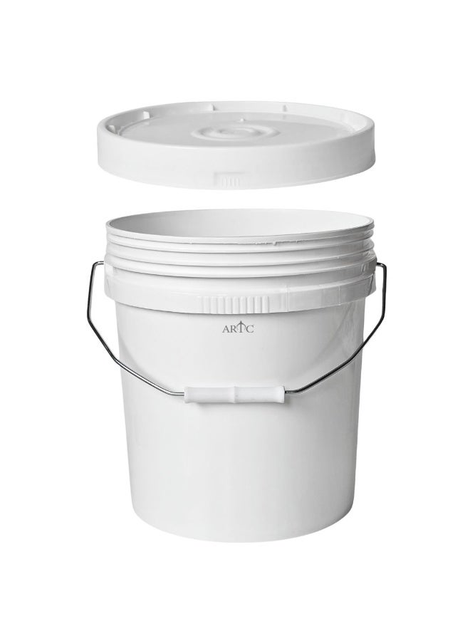 ARTC 10L Heavy Duty Plastic Bucket with Lid & Metal Handle (Set of 3 PCS) – 10 Liter White Storage Pail, Food Grade, Airtight Snap-On Lid, Multi-Purpose Utility Paint Container for Home, Garden, Garage, Tools, Water, Pantry & DIY - Image 4