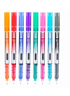 Deli 8-Piece Needle Tip Roller Pen 0.5mm Tip Multicolour  - Image 2