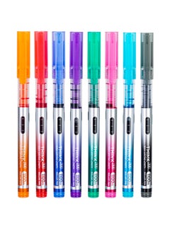 Deli 8-Piece Needle Tip Roller Pen 0.5mm Tip Multicolour  - Image 3