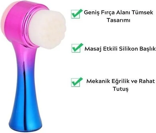 Toptan Bulurum Wholesale Bulurum Dual Function Colorful Skin Facial Cleansing Brush Peeling Massage Effective Pore Cleansing Tool