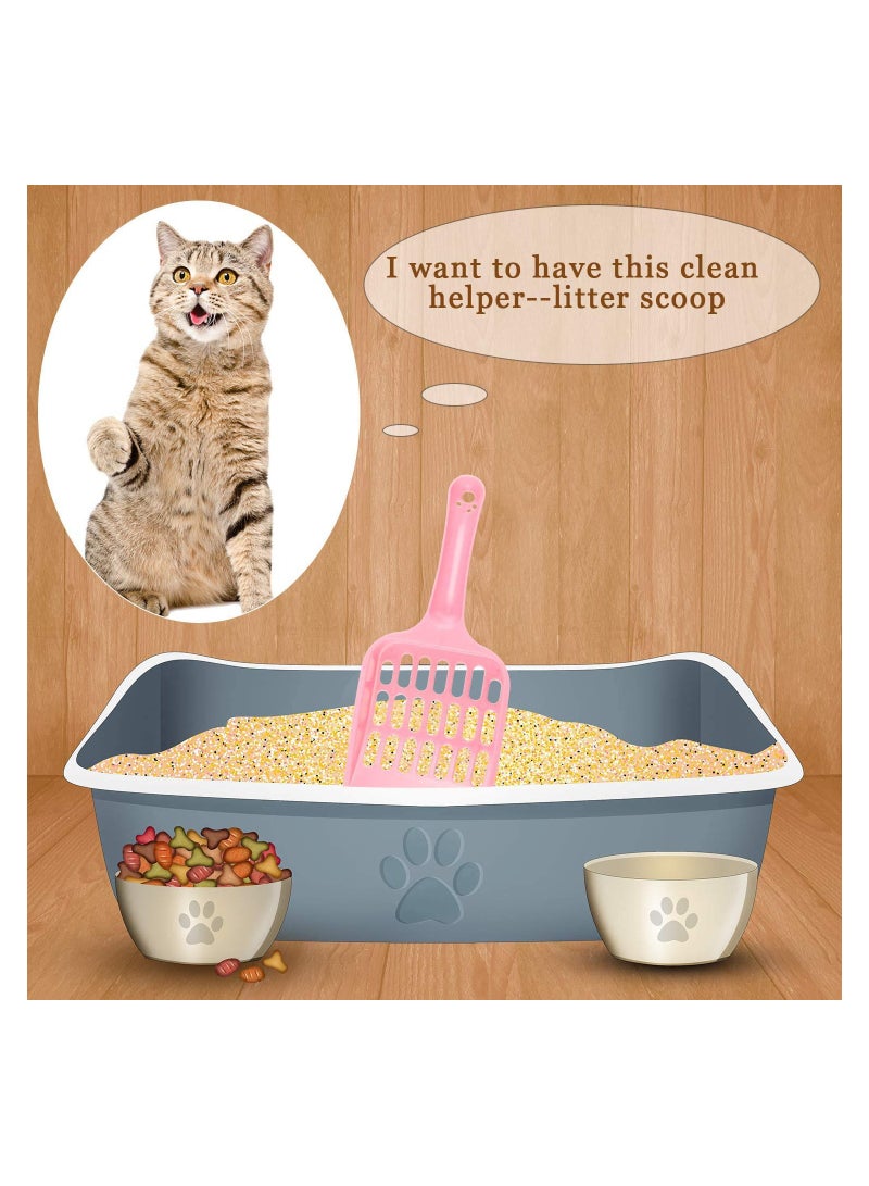 SYOSI Cat Litter Scoop,  Plastic Kitty Litter Pet Shovel, 1 PCS Cat Sand Sifter, Dog  Scooper Sieve Set, Cleaning Products Toilet, with Long Handle for Pet-Pink - Image 3