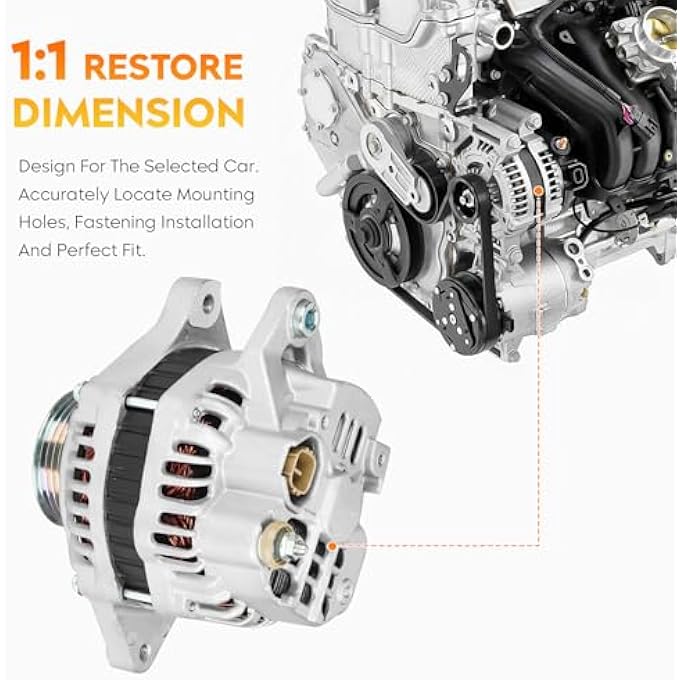 AEagle New Alternator for Honda Fit L4 1.5L 2007-2008, 11177N, 31100RSH004 - Image 3