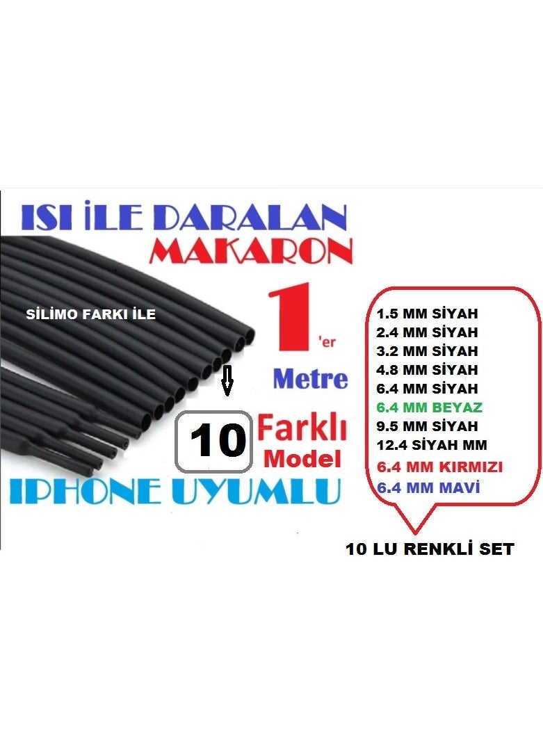 Silimo Shrinkable Tubing 10 Colorful Set (1 Meter each)  - Image 3