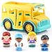 PLAY Yellow School Bus Toy for Toddlers with Figures and Driver LightsMusic and OneTap Music Off Interactive Role Learning Toy Baby Gift for Boys and Girls First Day of School Gift - Image 2
