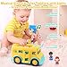 PLAY Yellow School Bus Toy for Toddlers with Figures and Driver LightsMusic and OneTap Music Off Interactive Role Learning Toy Baby Gift for Boys and Girls First Day of School Gift - Image 4