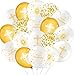 ANTING 50 Pieces Gold Baptism Balloons Including Cross and Dove Balloons Baby Boy Girls Christening Holy Communion Decorations - Image 3