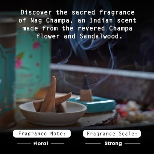 Nyassa Nag Champa Highly Scented Incense Cone | Pure Long-Lasting Dhoop Cones for Pooja, Meditation, Home Fragrance | 40 Dhoop Cones in Tin Box (100g) - Image 4
