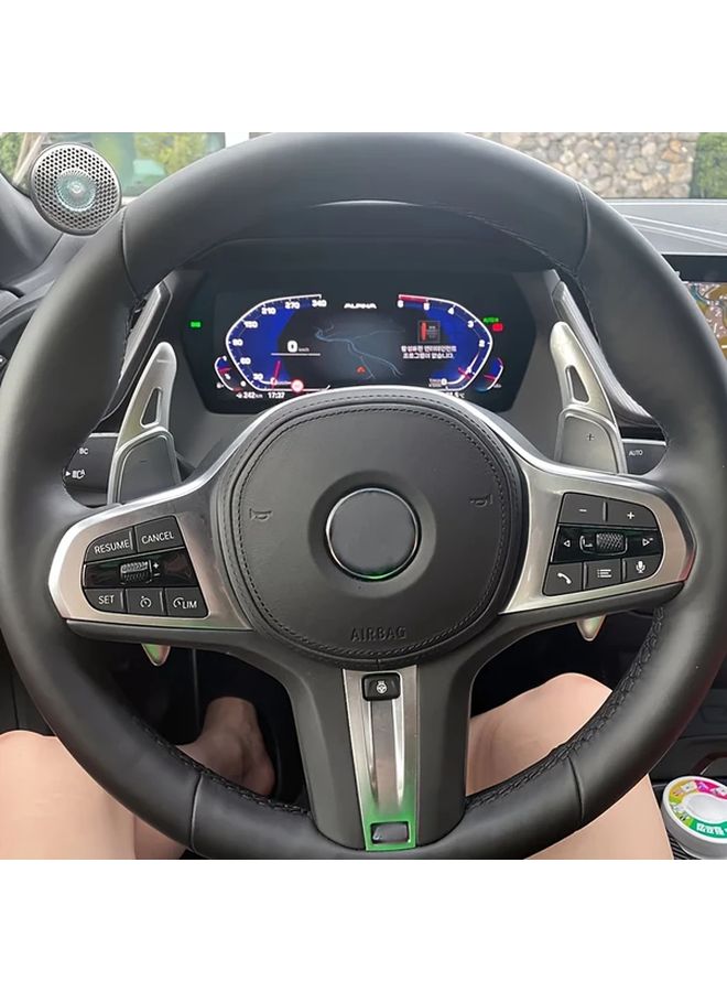 مقابض ناقل الحركة ذات العجلة الحمراء لسيارات BMW السلسلة 1 و2 و3 و5 و6 و7 GC وGT وTouring طرازات F40 وF44 وG20 وG21 وG30 وG31 وG32 وG11 وG12 بمحرك XDRIVE - Image 1