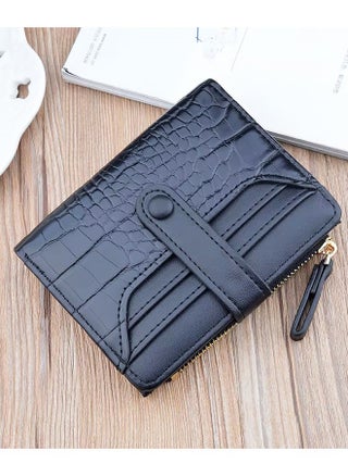 Women'S Crocodile Pattern Wallet - Stylish Zipper Closure with Card Slots & Coin Purse, high quality Leather, Polyester Lined, Compact Design for Everyday Use, Everyday Wallet (Black) - pzsku/Z6D2F69FD2A8F14E007C7Z/45/1750598971/c1b36722-9657-4f69-a31d-8f64177b7662