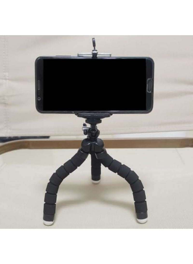 SYOSI Phone Tripod Cell Phone Stand, Flexible Octopus Style Portable Mini Travel Tripod for Gopro, Smartphone, and Digital Camera, Ideal for Outdoor Video Recording and Photography (Black) - Image 4