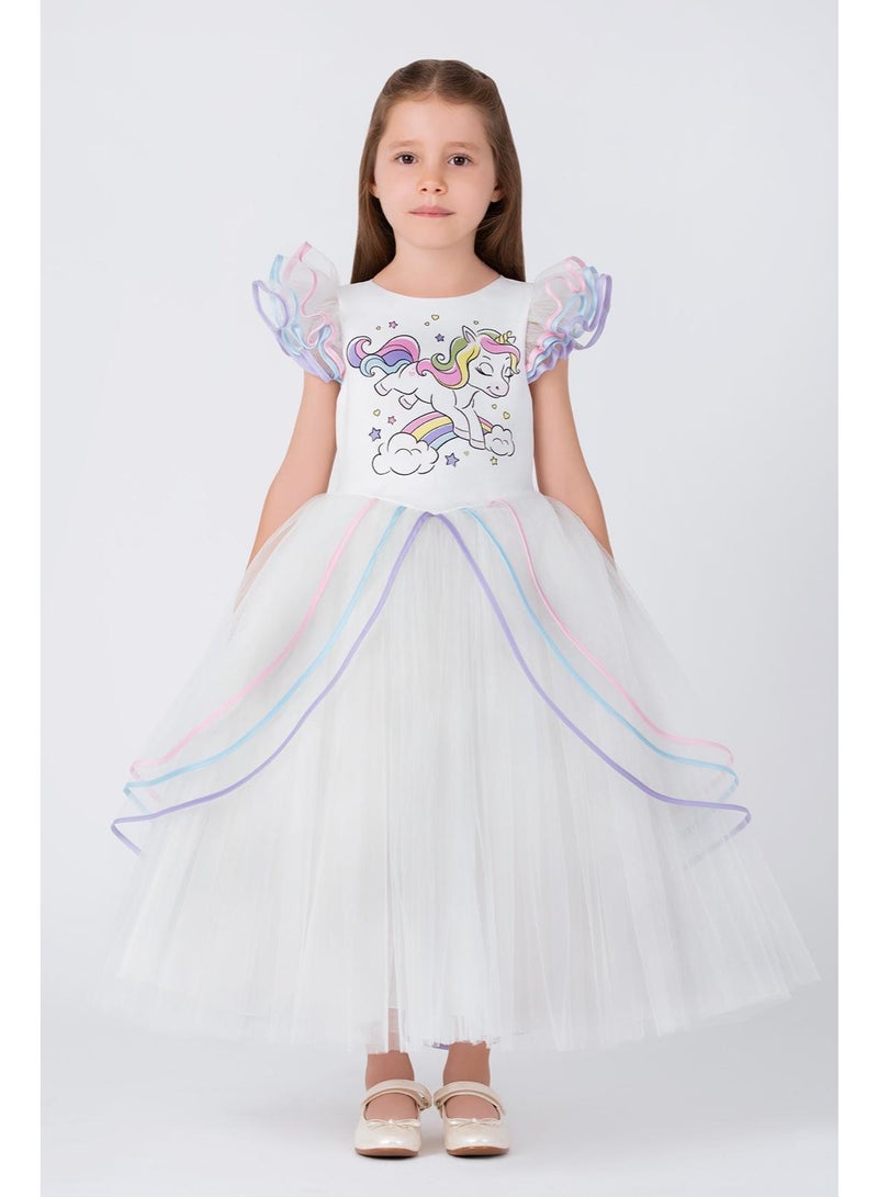 VIA BAMBINO Lovely Girls Dress White - Image 1