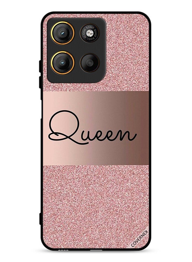 Covernex Motorola Moto G15 Protective Case Cover Queen Glitters Background